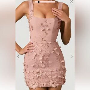 Oh Polly Pink Floral Mini Dress